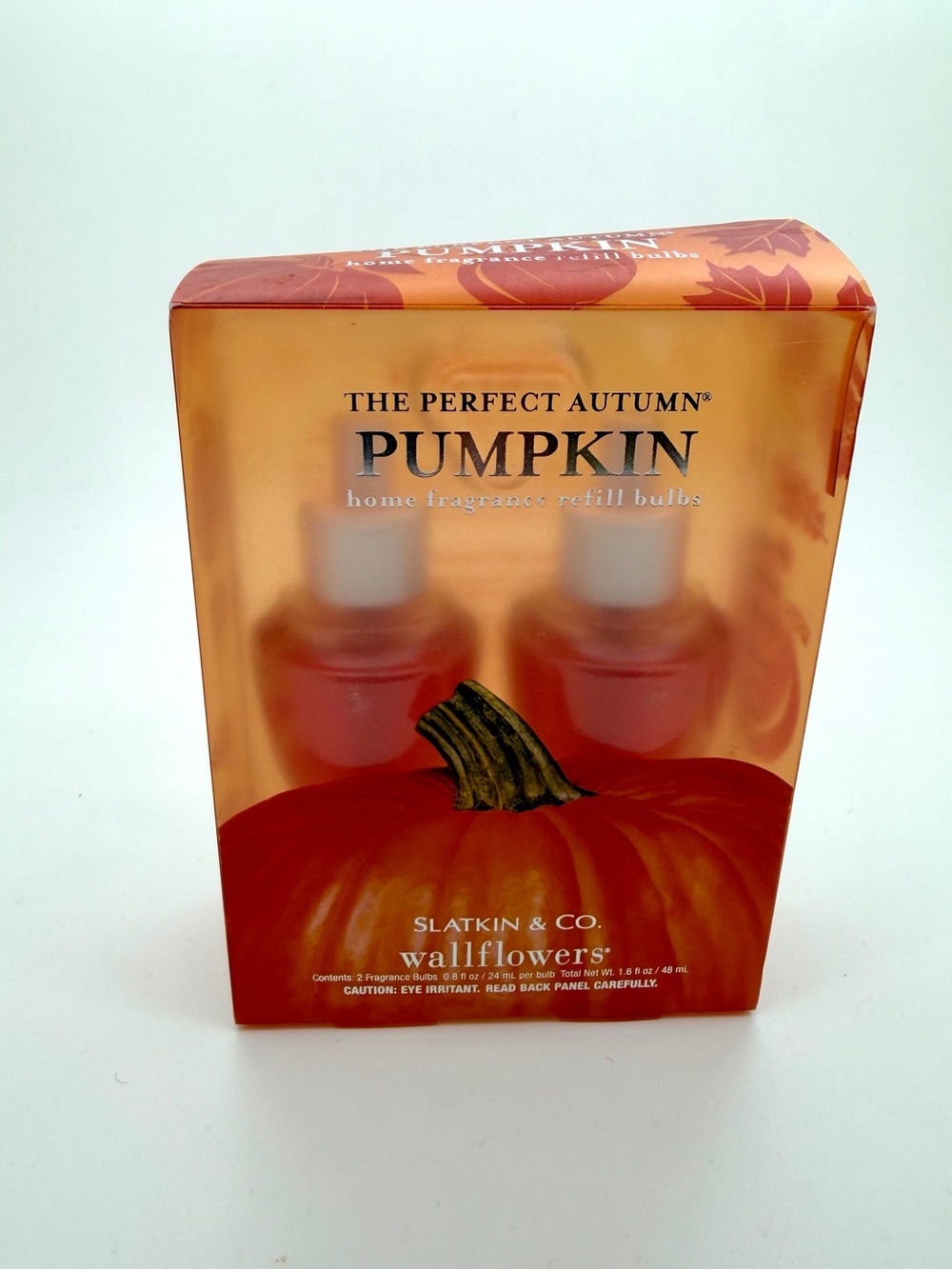 Bath & Body Works Slatkin & Co Perfect Autumn Pumpkin Wallflower 2 Bulbs 1.6 Oz